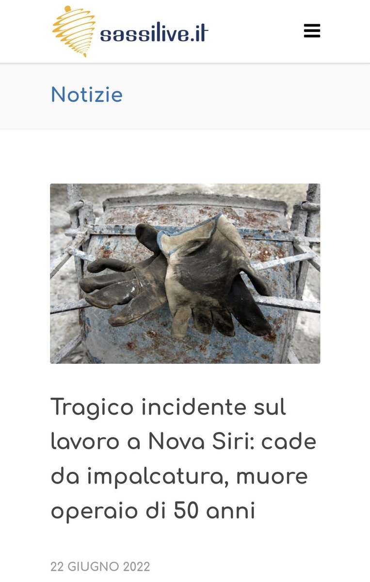 FilcaCisl's tweet photo. Ancora morte nei #cantieri: oggi due edili hanno perso la vita in incidenti nel veronese e nel materano. Enzo Pelle: "Bisogna fermare questa scia di sangue in #edilizia, è una tragedia non più accettabile". 
#sicurezzalavoro #lavoro #costruzioni https://t.co/Bi0l48DIFc