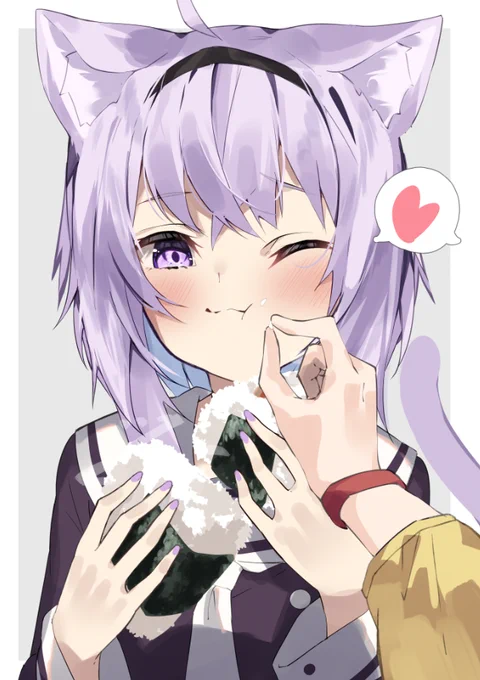 #絵かゆ 
#100日チャレンジ 
66日目、猫又おかゆ
???「もぉ～しょうがないな～❤」 