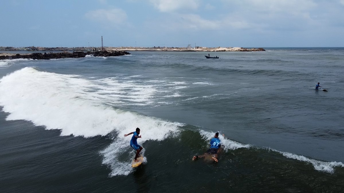 yahyahassouna's tweet photo. Surfing on a board - Gaza city.  the Mediterranean Sea. https://t.co/5MepoQwDEE