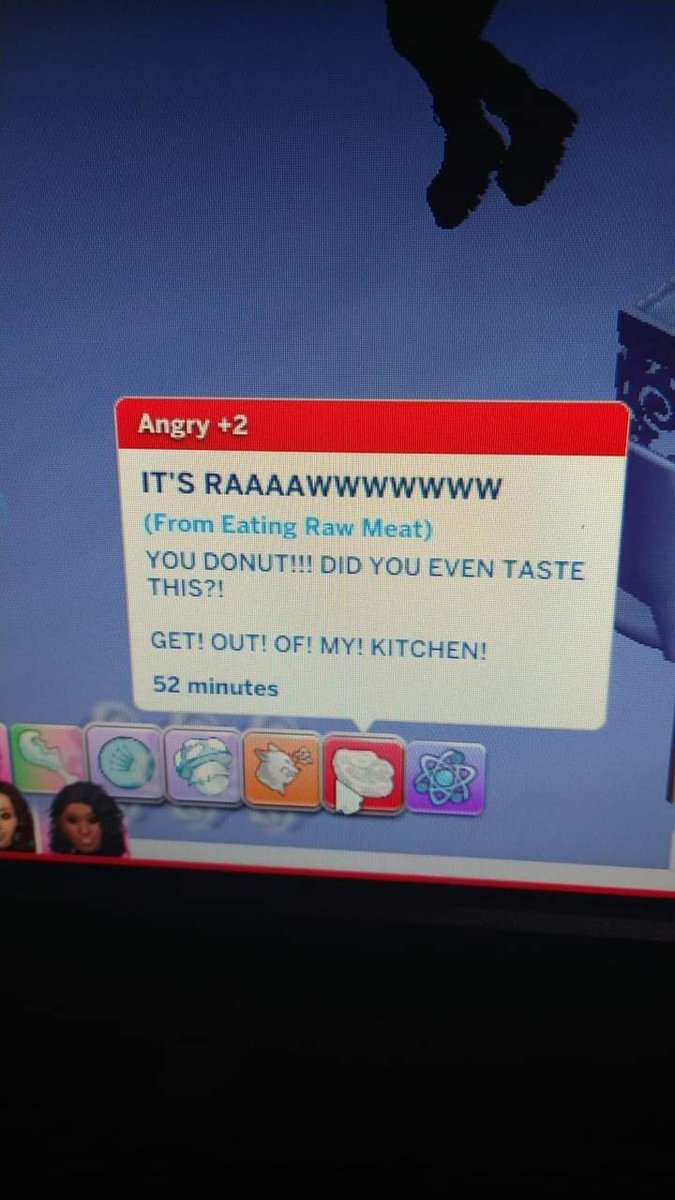Found this little nugget in the Sims game <a href="/GordonRamsay/">Gordon Ramsay</a> ! #Legend #ItsRaw #GRquotes