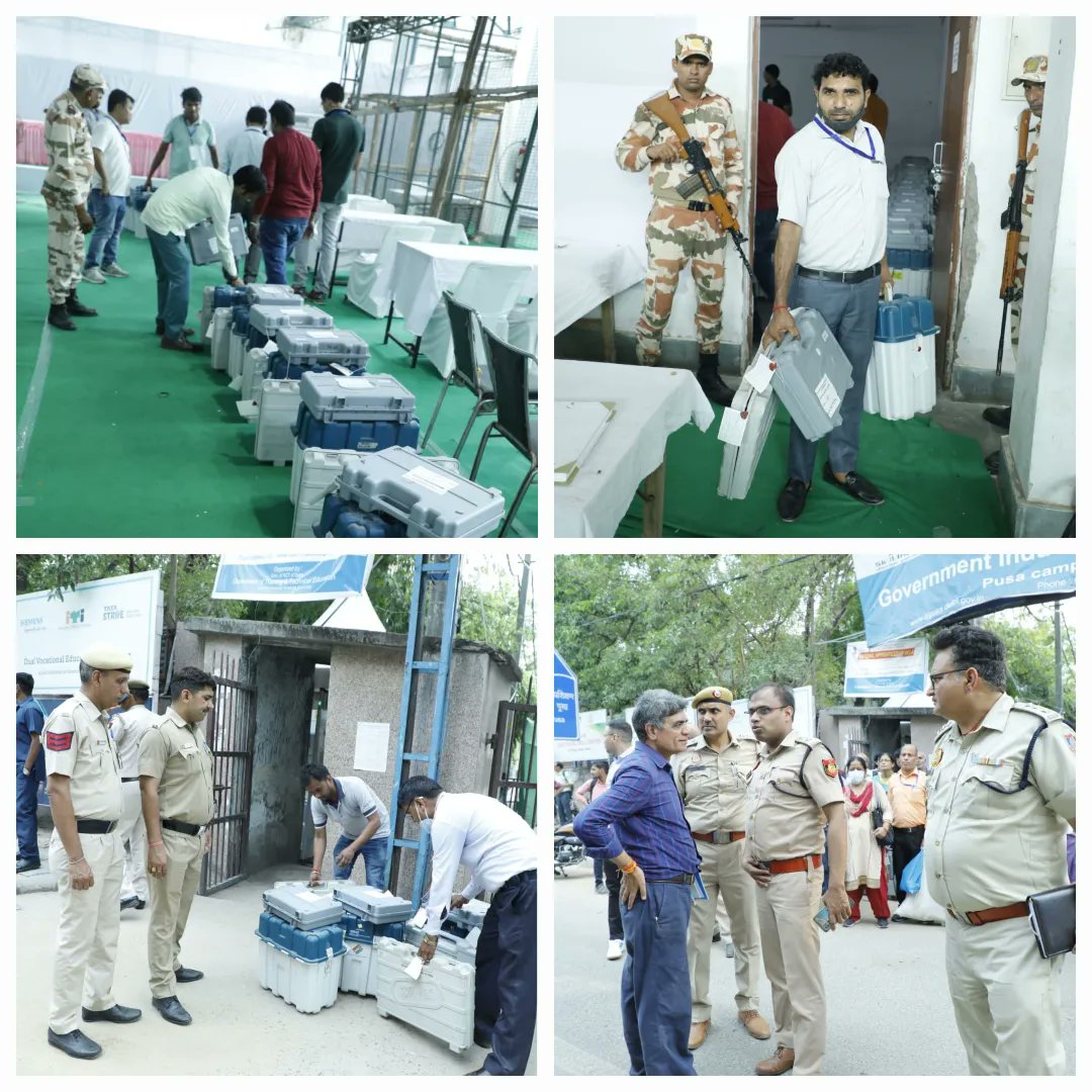CeodelhiOffice's tweet photo. Movement of polling parties and security arrangements.Dispatch of Polling Parties @ecisveep #byeelection2022 #rajindernagar #dispatch #pollingparties #security #police #pairamilitryforce #onevotecounts #govote #pollday #chalovotekarehum #chalovoterbanehum #NoVoterToBeLeftBehind https://t.co/ztGhC9SCbG