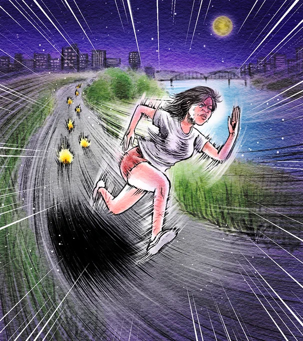 放送中の「上田と女が吠える夜」で描きました。彼氏の浮気を疑って多摩川沿いを短パンノーブラで駆けつける大久保佳代子さん。ラフ段階でやりすぎました。すみません。もう一枚は上司の言葉にキャンとくる新入社員女子。自分で先方に提案した少女漫画風の絵だけど安定してないな
#上田と女が吠える夜 