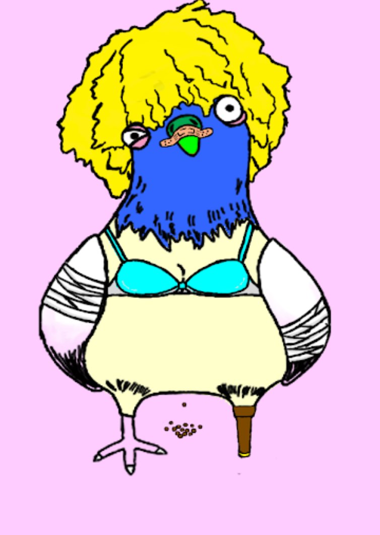 <a href="/Boys_clubNFT/">Boys Club Official 3D 🇬🇧</a> Yea but she ain't as stoopid as these pigeons! 😂😂😂 This is my missus, her ex ran her over with a four wheeler, hense the peg leg and wrapped wing! 😂 <a href="/StoopidPigeon/">🐦|StoopidPigeon|🍗|</a>