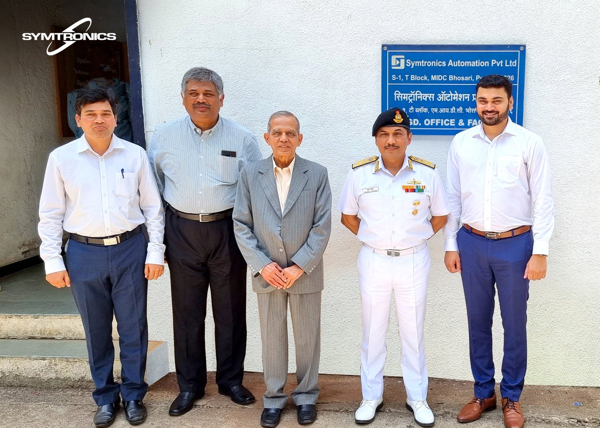 SymtronicsIndia's tweet photo. We were honored to have VAdm. Shri. Sandeep Naithani (AVSM, VSM), the Chief of Materiel (COM) of Indian Navy, at Symtronics.
@indianNavy
#IndianNavy #Symtronics #ControlSystems #MakeInIndia #IndianDefence https://t.co/VwbKfli0hP