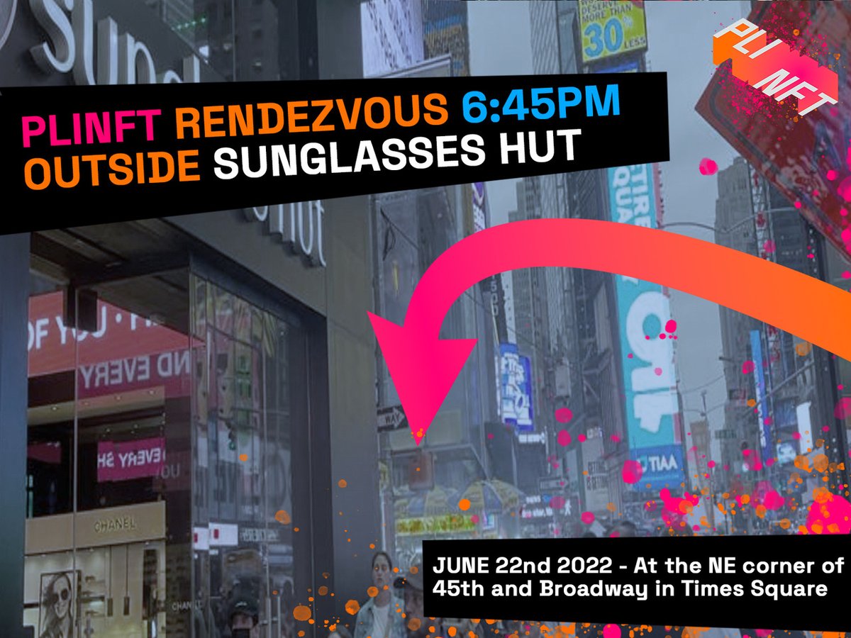 PLINFT (@plinft) on Twitter photo TODAY IS THE DAY PEOPLE! Times Square takeover happens at 7pm est (2300 utc)! twitch.tv/plinft or meetup!
<a href="/HAPEsocial/">I Iape®</a> <a href="/NubbiesNFT/">Nubbies NFT</a> @flooz_inc <a href="/U_UnicornsNFT/">Uninterested Unicorns</a> <a href="/MonkeDAO/">MonkeDAO🍌</a> <a href="/EthereumTowers/">Ethereum Towers</a>
<a href="/HoneylandGameFi/">Honeyland: @PlayHoneyland</a> <a href="/atadia_io/">Atadia: Enabling Web3 Analytics</a> <a href="/PiratesMeta/">Pirates of the Metaverse 🔛 FLOW</a>
<a href="/nekonationNFT/">Neko Nation</a> <a href="/omnimorphs/">OMNIMORPHS</a> <a href="/TheStonedFrogs/">The Stoned Frogs</a> TODAY IS THE DAY PEOPLE! Times Square takeover happens at 7pm est (2300 utc)! twitch.tv/plinft or meetup!
<a href="/HAPEsocial/">I Iape®</a> <a href="/NubbiesNFT/">Nubbies NFT</a> @flooz_inc <a href="/U_UnicornsNFT/">Uninterested Unicorns</a> <a href="/MonkeDAO/">MonkeDAO🍌</a> <a href="/EthereumTowers/">Ethereum Towers</a>
<a href="/HoneylandGameFi/">Honeyland: @PlayHoneyland</a> <a href="/atadia_io/">Atadia: Enabling Web3 Analytics</a> <a href="/PiratesMeta/">Pirates of the Metaverse 🔛 FLOW</a>
<a href="/nekonationNFT/">Neko Nation</a> <a href="/omnimorphs/">OMNIMORPHS</a> <a href="/TheStonedFrogs/">The Stoned Frogs</a>