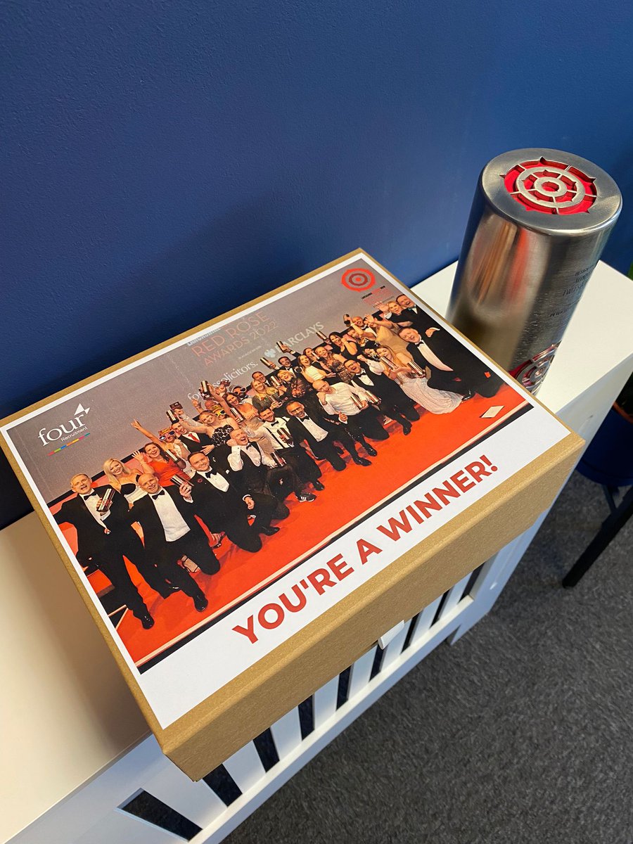 OurTwoStories's tweet photo. Thank you very much to @fourrecruitment for sending us this box of goodies as a congratulations for our @redroseawards win. We’re definitely feeling the love! #RRA22 https://t.co/EH7odQiPDv