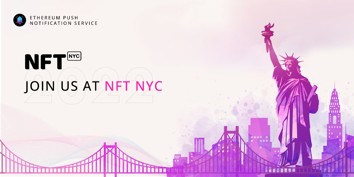 cryptowithmahi's tweet photo. EPNS will be at https://t.co/gDlWl8My0N throughout this week to join the world's biggest NFT event IRL! 🗽🏟️

We'll be in town meeting and helping devs build new &amp; exciting products on top of EPNS.
#NFTNYC2022

Learn more about our talks &amp; all of the events we'll be at👉 https://t.co/gaMRVqzZqX