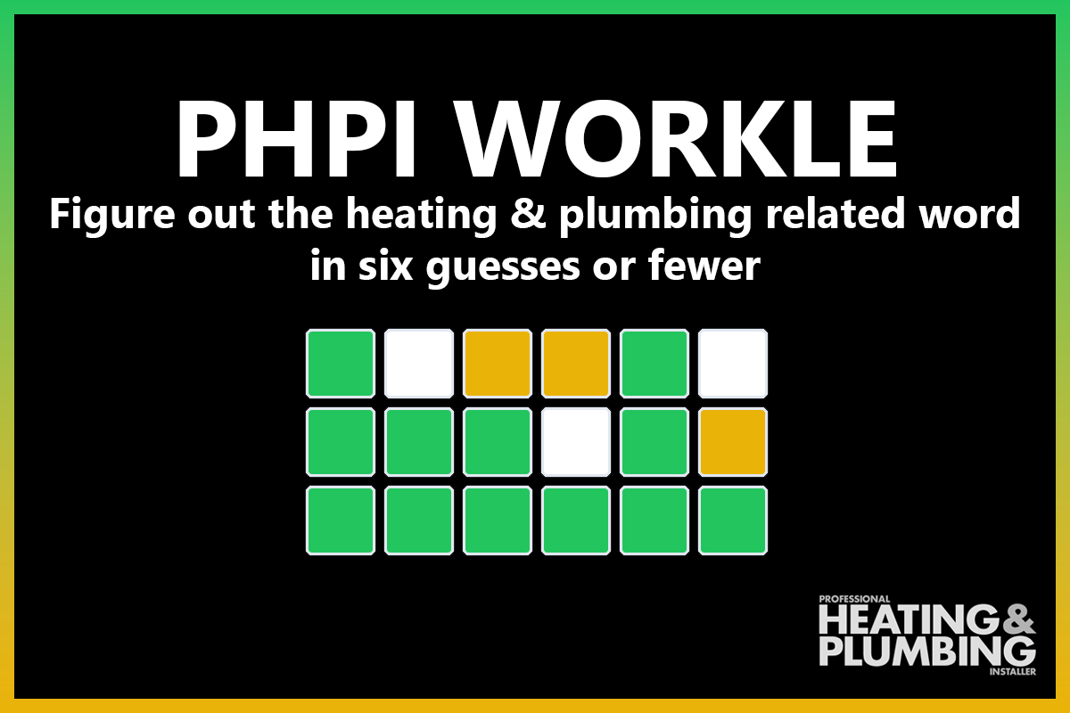 phpi's tweet photo. PHPI Workle Wednesday #2
It's #WorkleWednesday! Can you beat today's PHPI Workle grid? All you have to do is figure out the heating & plumbing related word in six guesses or fewer
Play at https://t.co/bpSHi1qafr
Let us know how you get on (no spoilers!) https://t.co/hrev1hHX6M