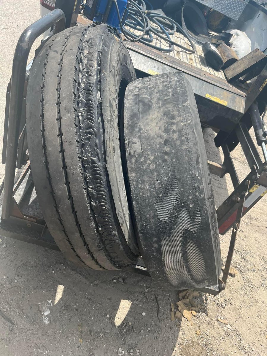 #4wheelers: Please slow down or speed up. But, don’t ever drive side-to-side with a Trucker.

#Truckers: When you’re doing a drop and hook job, make sure you check your tires. This is what we’re dealing with nowadays, some Truckers be slipping, or just lazy AF 😮‍💨