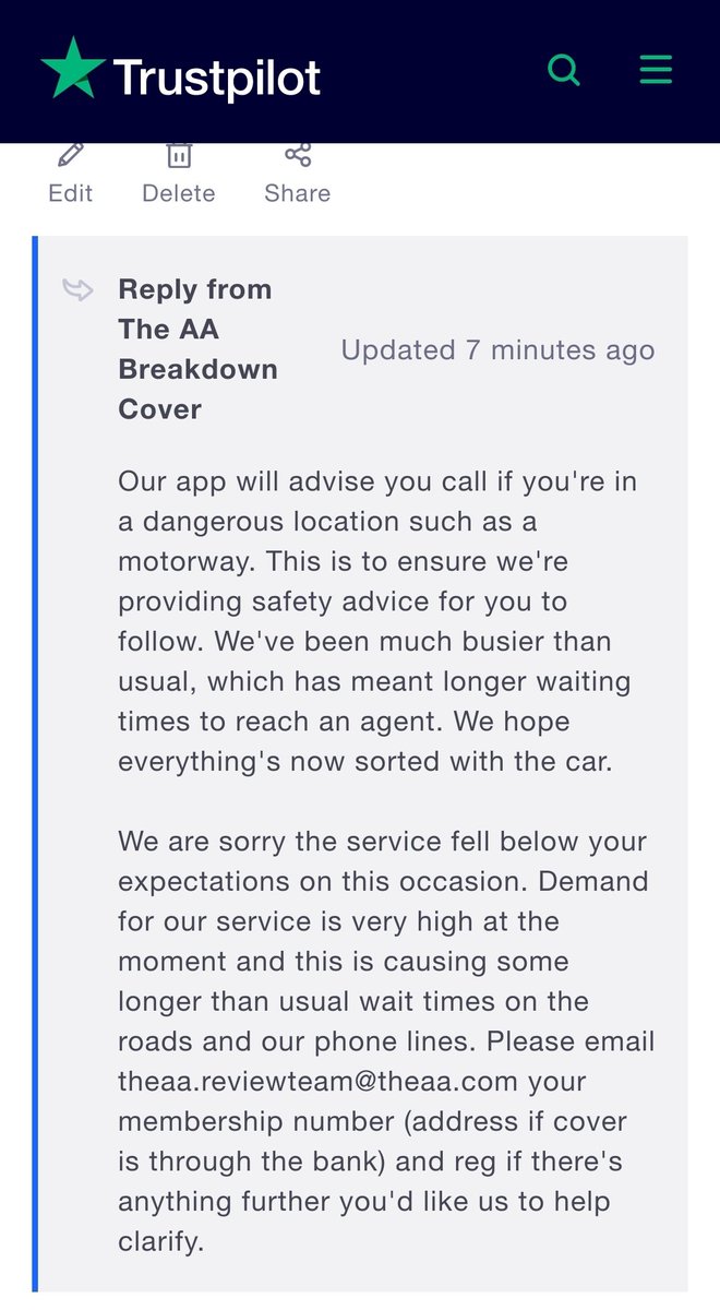 Stallionmatt's tweet photo. @TheAA_UK This is of little use to anyone.  I have now emailed Jakob Plaudler to escalate this horrifically poor experience. And here is your frankly poor copy and paste arrogant and uncaring response on trustpilot; https://t.co/wGfuIfjOa5