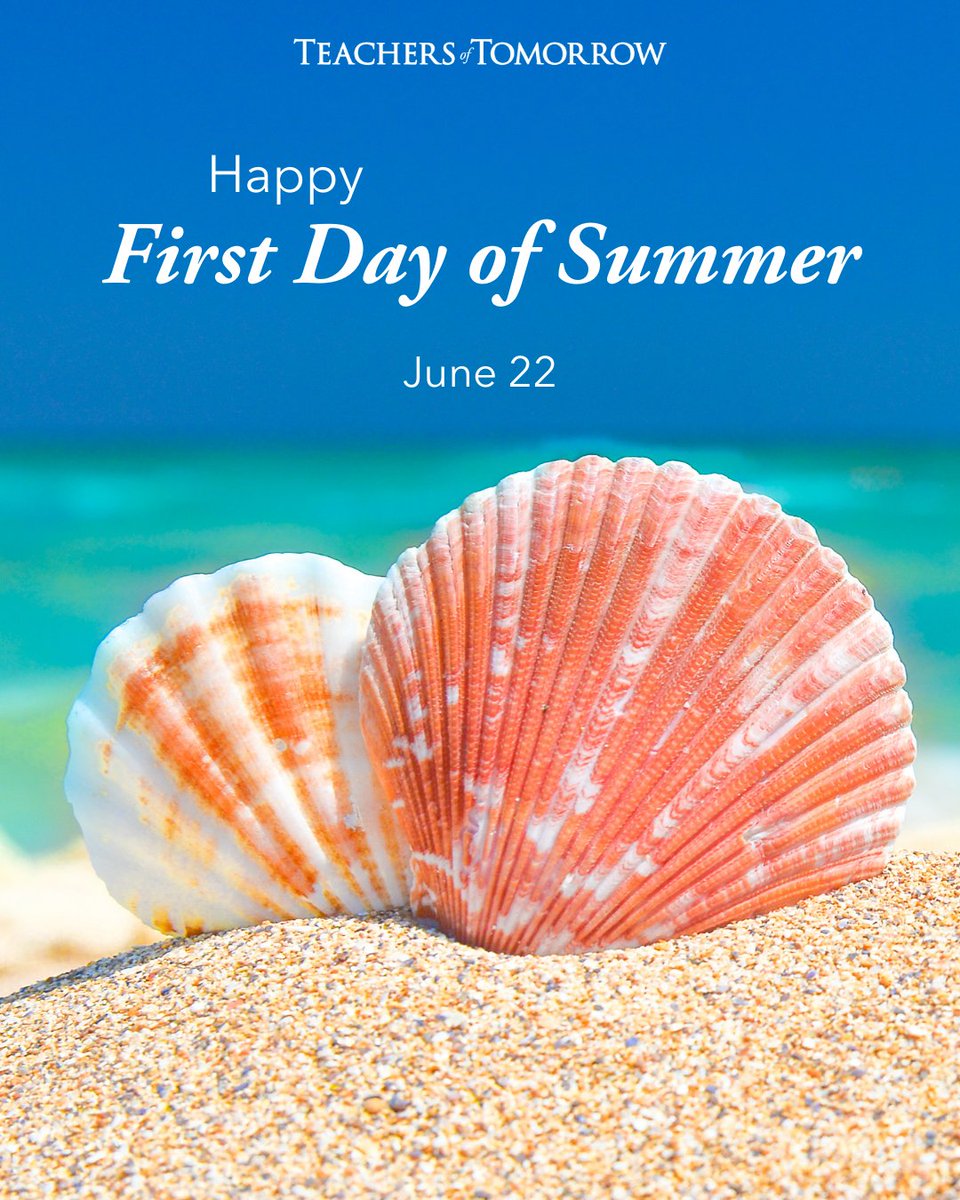 ☀ We are happy as clams that it's the first day of summer! 🌡🔥 Kick off the hot season with some books to celebrate summer. Learn more here: 
bit.ly/3HK2LAb  
.
#HappySummer #TeachersofTomorrow #Summer