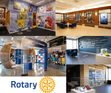 ¡Nuestras puertas están abiertas! Explora nuestra historia y nuestra visión para el futuro a través de exposiciones interactivas y visitas guiadas. Obtén más información en on.rotary.org/3OxjKYo