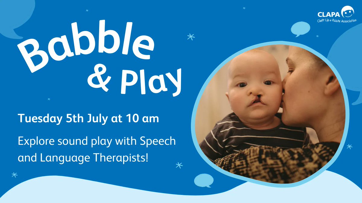 CLAPACOMMUNITY's tweet image. Do you want to learn more about sound play and how to support your child's speech development? 💬 Join specialised Speech and Language Therapists on Zoom for our Babble Play session on Tuesday 5th July at 10am! Book your free place ➡️ bit.ly/3GqbmWm