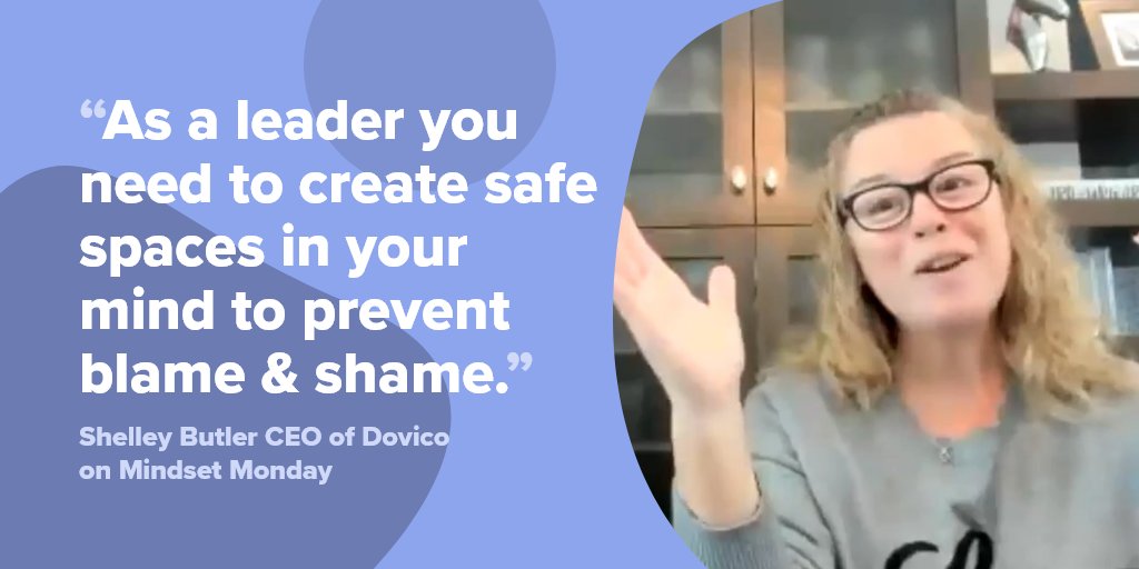 dovico's tweet photo. "As a leader, you need to create safe spaces in your mind to prevent blame &amp; shame.” - Shelley Butler #mindset #leadership 

* Facebook live #MindsetMonday weekly 8:30am EDT / 9:30am ADT
* Full episode → https://t.co/hIuqoc3vMk https://t.co/20O2yCYx7G