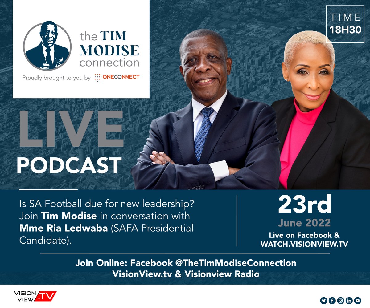 thetmconnection's tweet image. Join this week’s instalment of @thetmconnection  Podcast, where we will be in conversation with Mme Ria Ledwaba (SAFA Presidential Candidate), as we discuss if SA football is due for new leadership.

#football #leadership #podcast