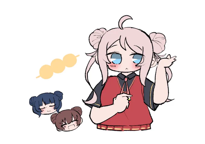 3人ともお団子してて可愛かった #虹ヶ咲 