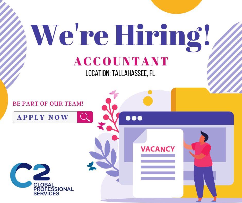 📢Check out the opportunity below &amp; come join us🙌🏼 #Accountant #tallahasseefl 

📌Learn more &amp; apply at: …source-capital-region.hiringthing.com/job/433145/acc…
 
#Analyze #Audit #Balance #Develop #Forecast #Lead #Manage #Plan #Standardize #Reconcile #workforcedevelopment #opportunity