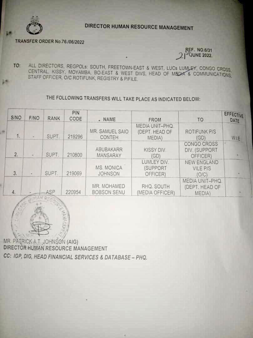 VickieRemoe's tweet image. So @PresidentBio’s IGP Sovula has demoted the Deputy Head of Media of the #SierraLeone Police.

Why? Superintendant Conteh said that “no officer should shave an inmates head”.

A “media officer” of lower rank in the South is being promoted to Dep. Head of Media.

PAOPA at work!