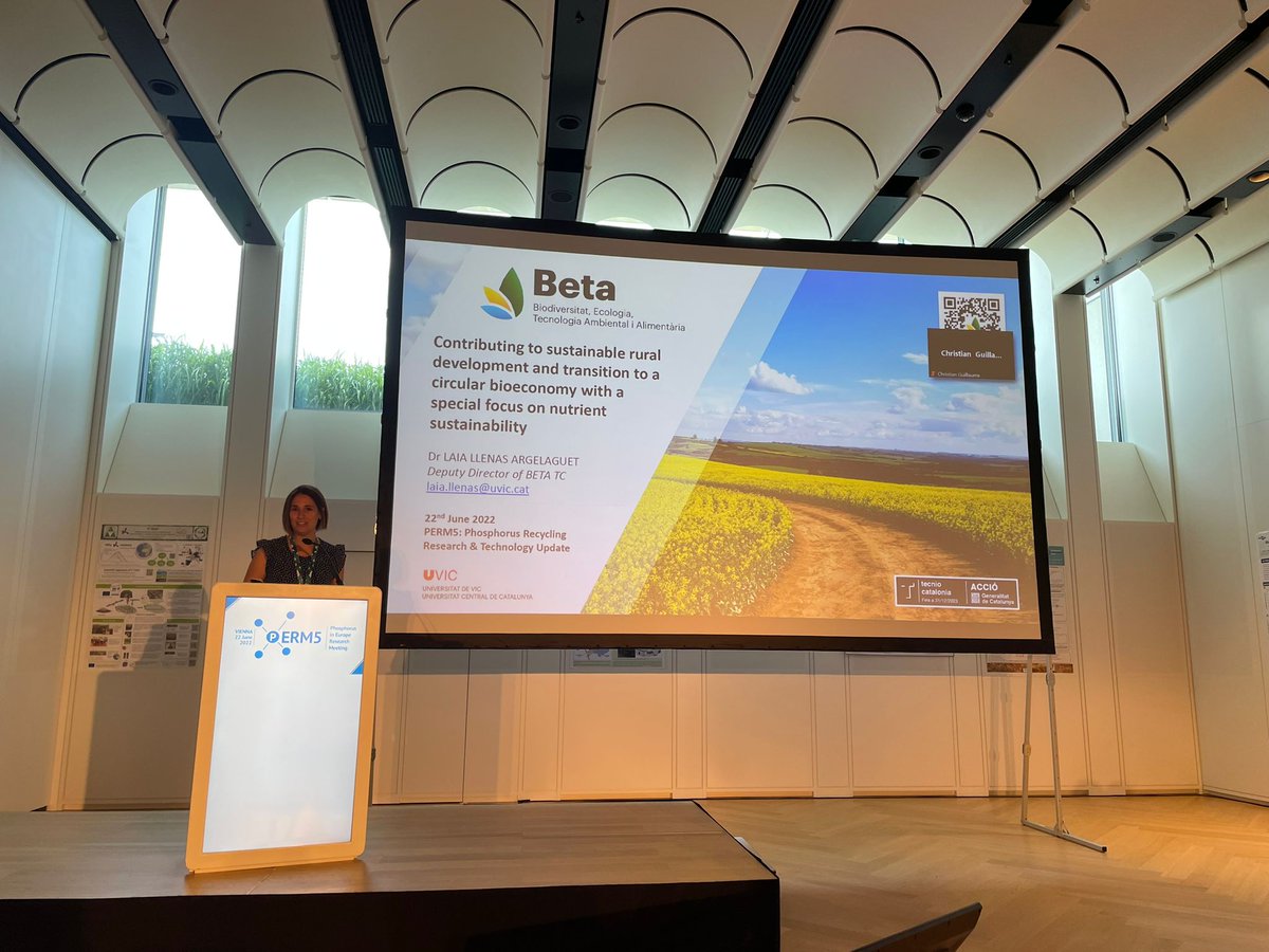 BETA_TechCentre's tweet photo. 🔝 Great opening session of the #PERM5 by @Laia_Llenas, discussing how circular #bioeconomy and nutrient #sustainability are one of the pillars of the #rural development.
▶️ Also, spreading the word about what we are promoting in #Osona, our own territory!
#ESPC4 https://t.co/UhQ2dgZIHN