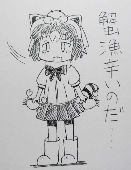 今日のアライさん再掲ベーリング海でカニ漁のアライさんです#アライさん#けものフレンズ 