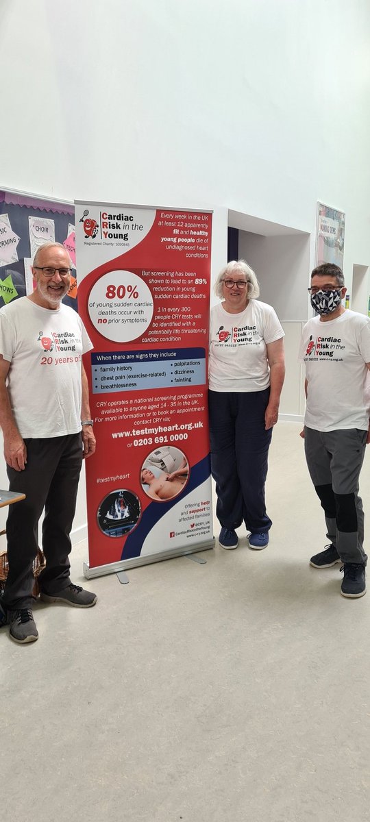 st_johnsacademy's tweet photo. Delighted to have CRY UK in school  screening PKC pupils and staff age 14-35 today and tomorrow. CG https://t.co/QAZLHWqK66