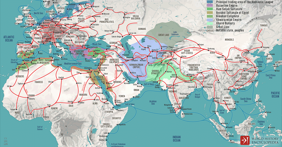 whencyclopedia's tweet photo. Global Trade in the 13th Century https://t.co/uc0AvNiOOO https://t.co/EJ0orrHaCt