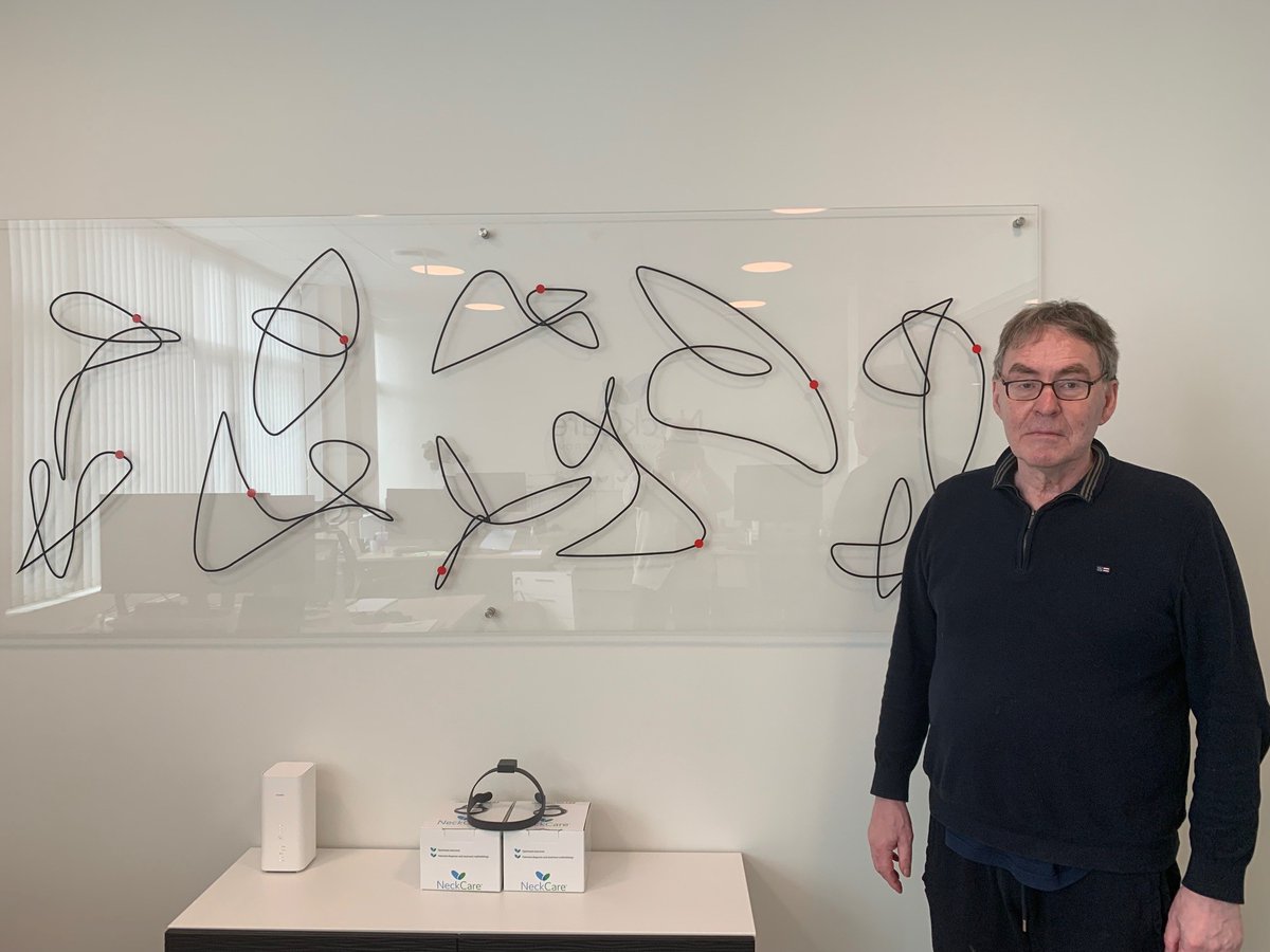 After many years in Norway, we finally have the NeckCare founder, Dr. Kristjansson for a visit. He is not only a world-leading expert in treating #neckpain patients but also extremely forward-thinking in terms of using technology in treatment. Welcome home Eythor. #pioneer