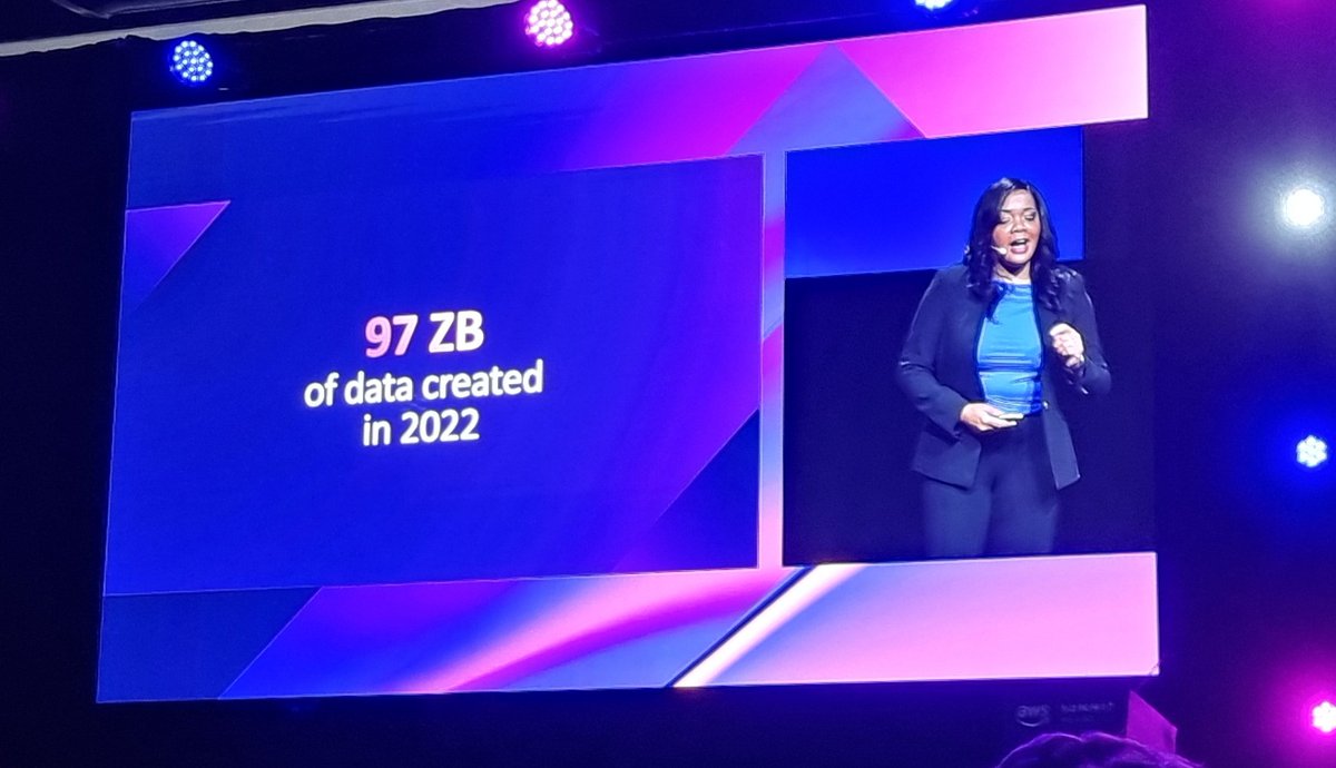 Pamela Gotti (@pamela_gotti) on Twitter photo Superinspiring keynote by <a href="/Francessca_V/">Francessca Vasquez</a> at #AWSSummit - did you know how much data will be created during 2022? Superinspiring keynote by <a href="/Francessca_V/">Francessca Vasquez</a> at #AWSSummit - did you know how much data will be created during 2022?