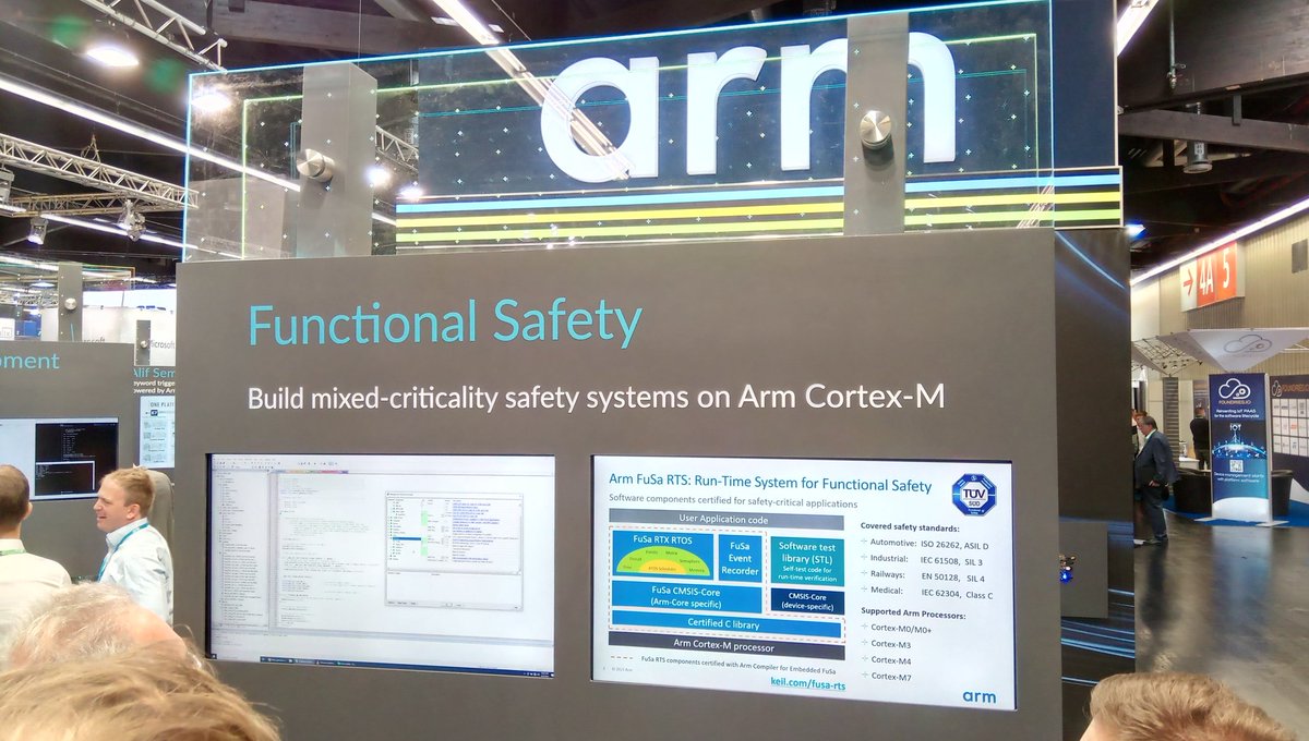 Both safety and security are added to more and more embedded systems. Here safety at arm booth at #ew22