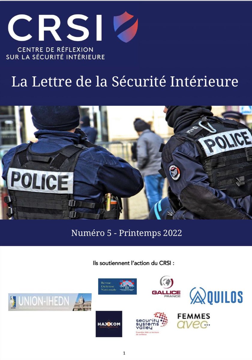 A lire (entre autres) dans la dernière Lettre de sécurité intérieure du <a href="/CRSI_Paris/">CRSI</a> : un point sur les missions de <a href="/La_DRSD/">DRSD</a> contre les ingérences économiques et un focus sur le rapport annuel de l’UE sur les #cybermenaces. 👉crsi-paris.fr/wp-content/upl…