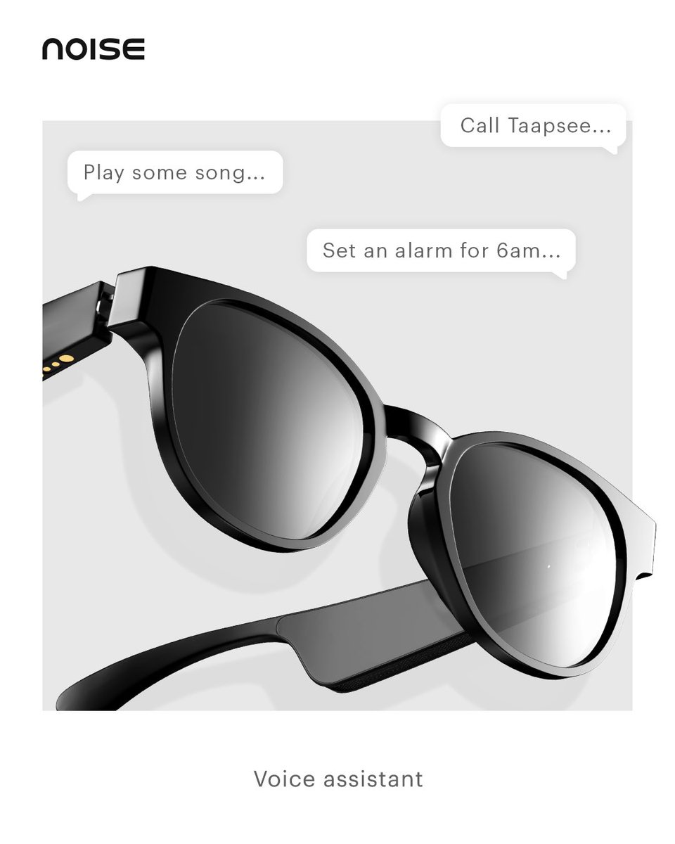 gonoise's tweet photo. Our all-new gadget i1 smart eyewear features voice assistance that helps you set alarms, make calls and do more with just your voice.
Visit our website to buy this innovative gadget.
#Noise #EyesOnTheFuture #i1 #NoiseLabs https://t.co/SVSzrW4YL0