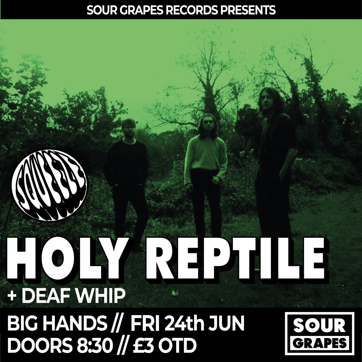 Our first Manchester show is this Friday 24th June! For <a href="/SourGrapesMusic/">Sour Grapes Records</a> supported by Deaf Whip! Tickets are £3 OTD! We can’t wait