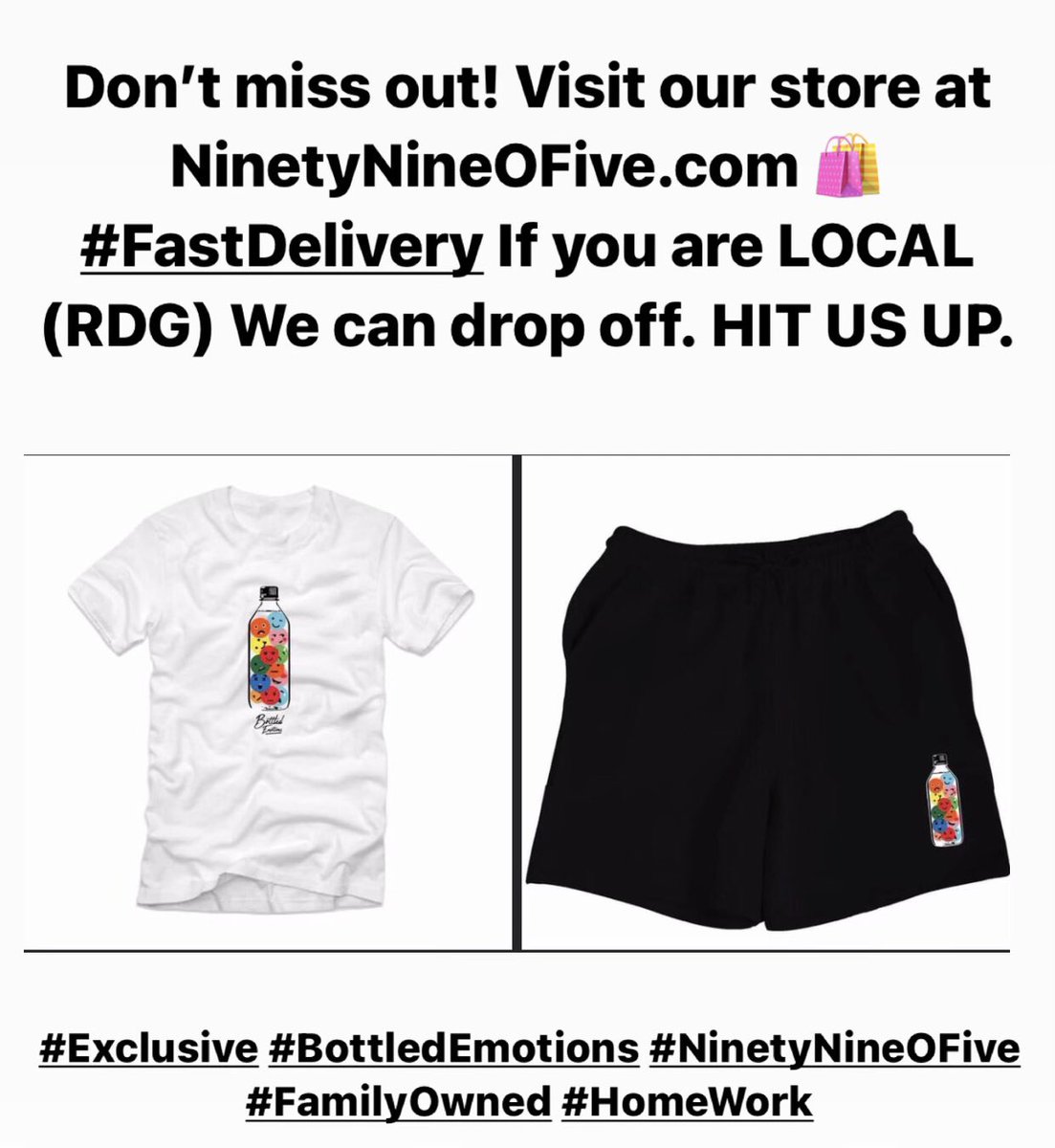 HecVega's tweet photo. https://t.co/G392333ip8 #bottledemotions🖤 #tshirt #shorts #screenprint #embroidery @NinetyNineOFive https://t.co/pWT0tU07iD