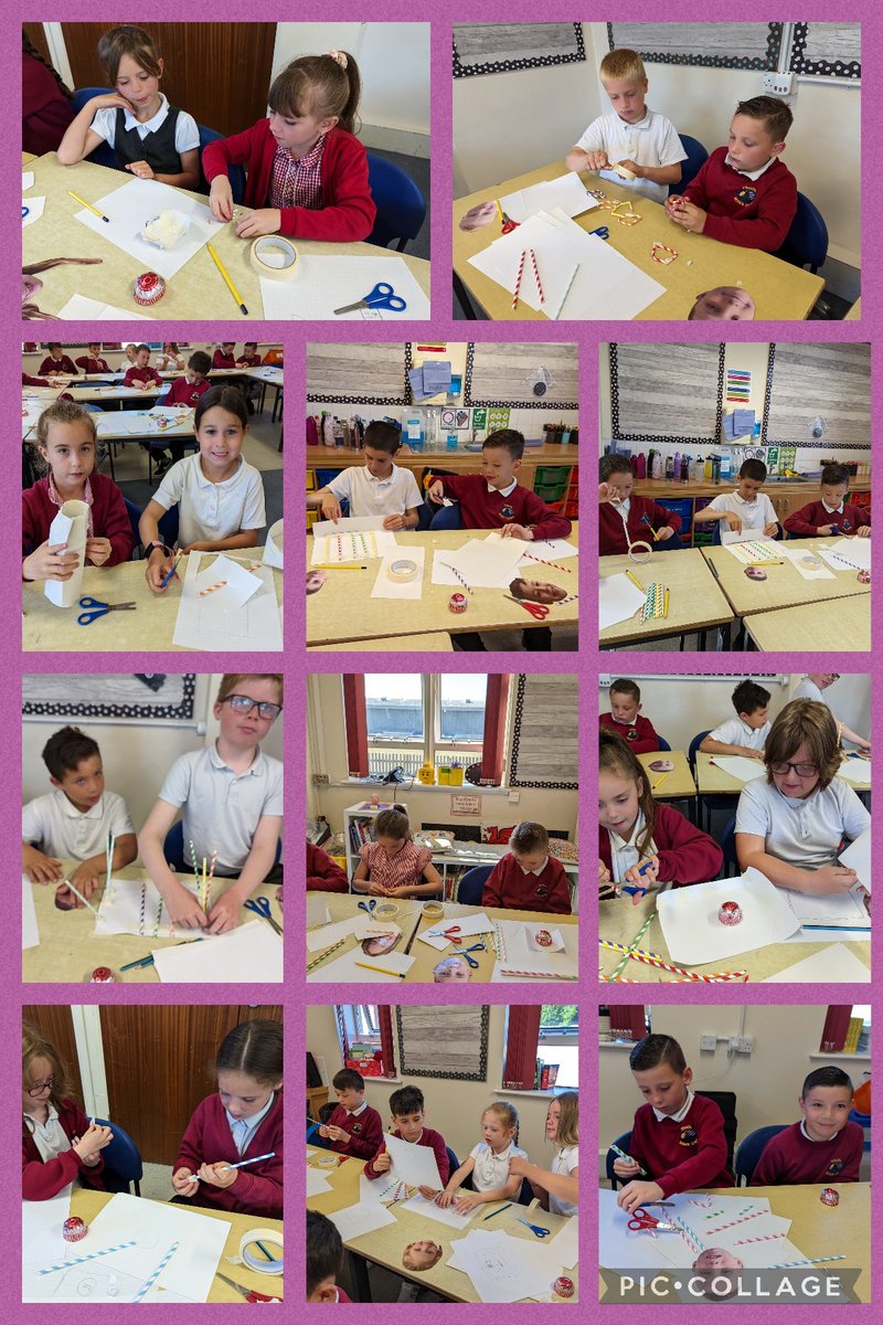 MaesOwen's tweet photo. Dosbarth Miss Pye needed help from some STEM experts this morning! They had to work out how to protect my chocolate teacake! 🤕
#STEM
#savethecake https://t.co/v2T3bqvzqr