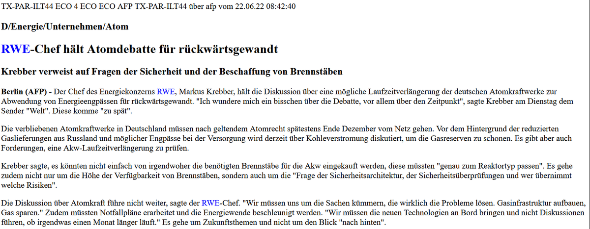 MKreutzfeldt's tweet photo. Wahre Worte vom @RWE_AG-Chef Markus Krebber: https://t.co/U14kZ1UolK