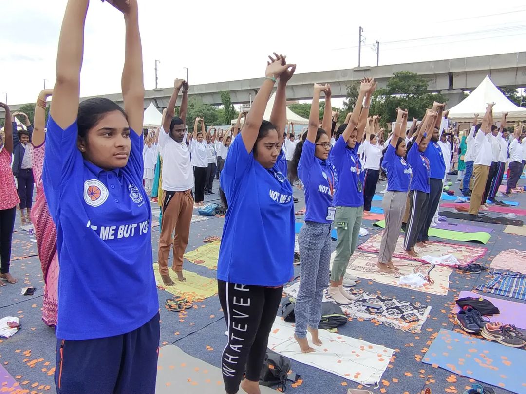 NssBhavans's tweet photo. The Vice President of India Mr. Venkaiah Naidu and the Union Minister Mr.Kishan Reddy were the main guests of the Yoga Mahotsav program. @MVenkaiahNaidu @kishanreddybjp https://t.co/FEyT97FvFv