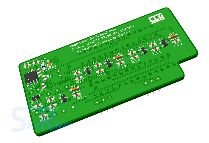 wcinp's tweet image. 高機能なロムライタ（TL866II Plus）でVpp電圧の高い2716～27128を書き込めるようにするアダプタの回路を整理しパターン設計しました
SMD部品を使い小型化しています
トップ面の白枠部分がZIFソケットのサイズです
piclabo.blog.ss-blog.jp/VppAdaputer002
#VppAapter #TL866 #DesignSparkPCB