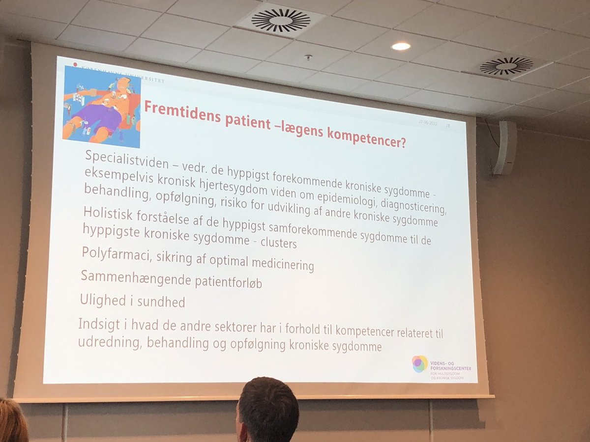 susanne_axelsen's tweet photo. Multisygdom og mange forskellige slags medicin=fremtidens patient - det skal lægekompetencer kunne matche. SST konference om lægelig videreuddannelse i dag i Aarhus #sundpol #robusthed https://t.co/AKfo41PIYb