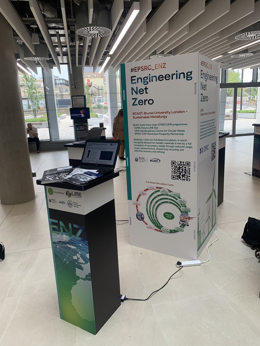 Underway for Day 2 of <a href="/EPSRC/">Engineering and Physical Sciences Research Council</a> #EPSRC_ENZ Engineering Net Zero Showcase with <a href="/BCAST_Brunel/">BCAST</a> #circulareconomy #Sustainability #METALLURGY