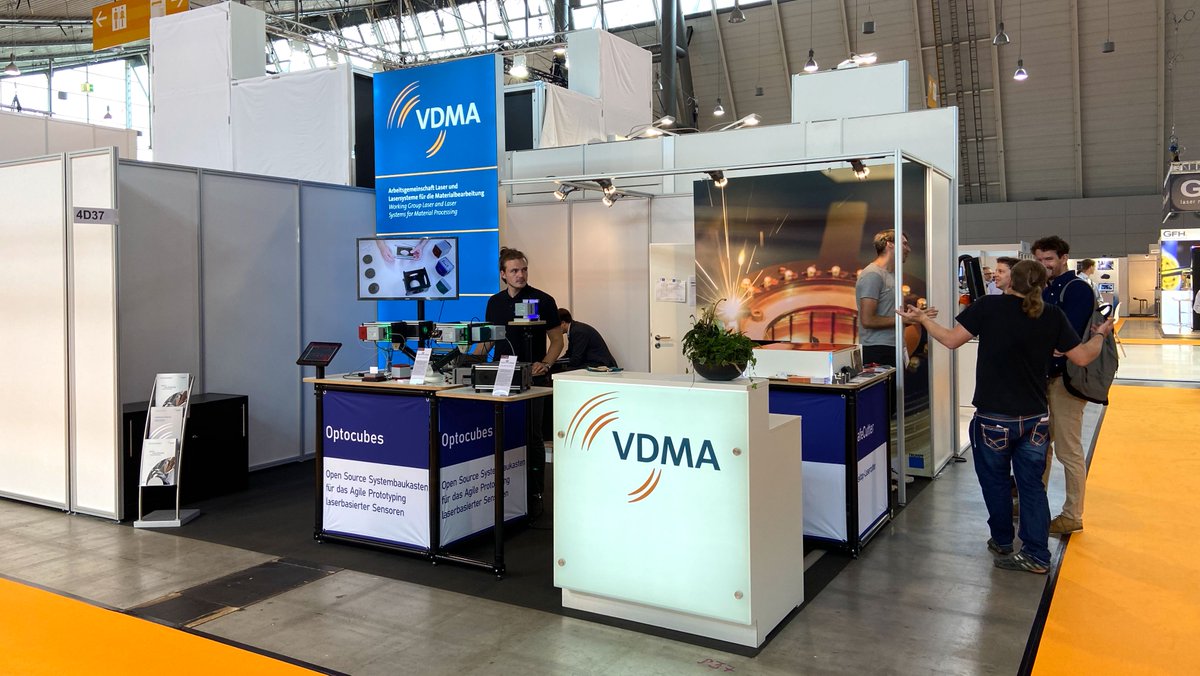 Die VDMA Arbeitsgemeinschaft Laser und #Lasersysteme für die Materialbearbeitung ist vom 21.06. – 23.06.2022 mit einem Messestand auf der @LASYS_TradeFair. Projekt Optocubes von <a href="/ImlauLabs/">Imlau Labs</a> und #Madewithmrbeam sind dabei. #Lasys