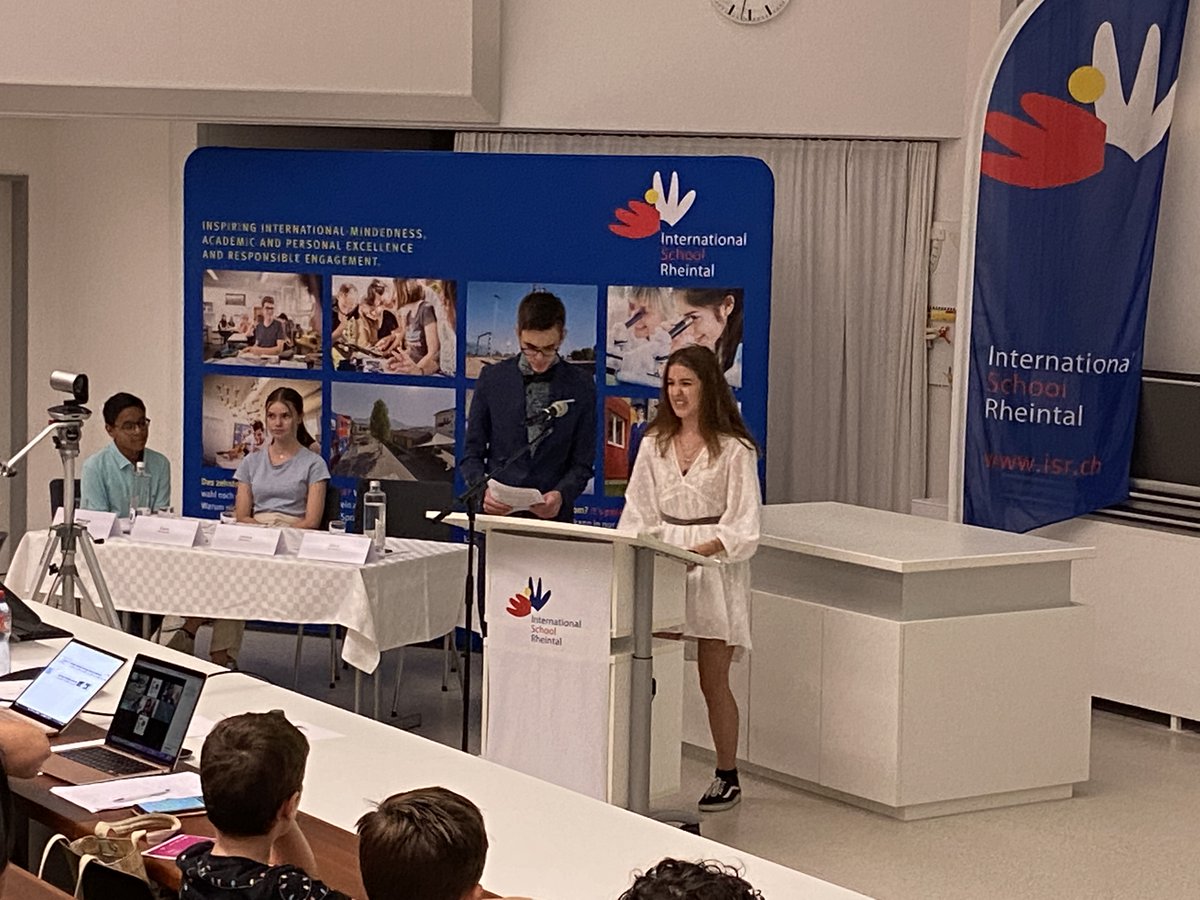 ISRheintal's tweet photo. We are very happy to be able to host this Blue Talk thinking and debating about measures and how to contribute to fight ocean pollution. And to hear and learn from our international guest and #ISRstudents! #generationIB #globalthinker #ISRcommunity https://t.co/YSELc1W6R5