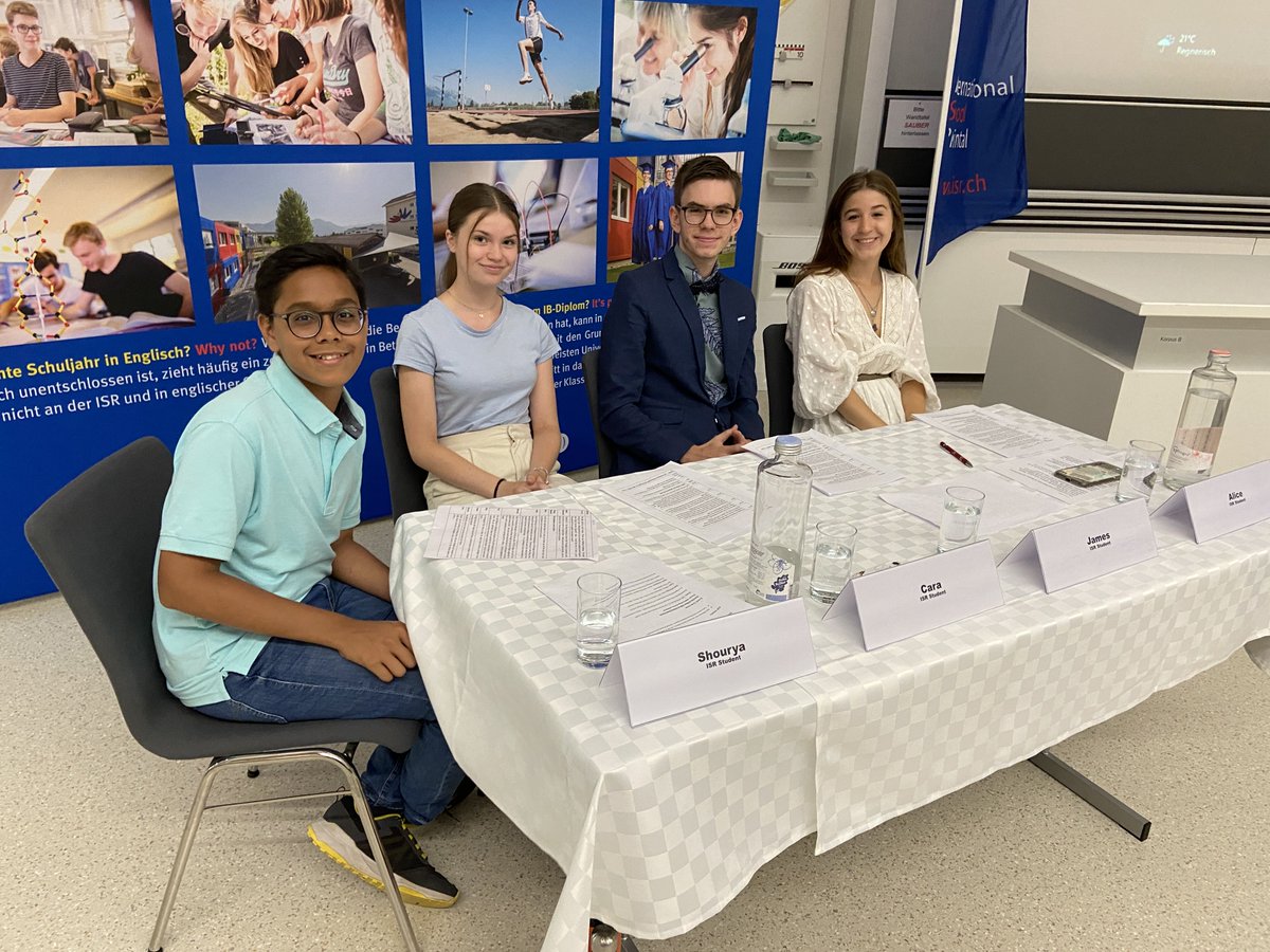 ISRheintal's tweet photo. We are very happy to be able to host this Blue Talk thinking and debating about measures and how to contribute to fight ocean pollution. And to hear and learn from our international guest and #ISRstudents! #generationIB #globalthinker #ISRcommunity https://t.co/YSELc1W6R5