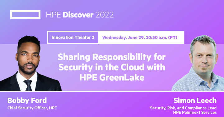 Attending #HPEDiscover next week? Well even if you're not, join #HPE CSO Bobby Ford and myself virtually as we share insights on how HPE is optimizing shared responsibility to protect HPE, our customers, and partners. #HPEDiscover

June 29, 10:30 am PDT 

hpe.to/6011zg9s7