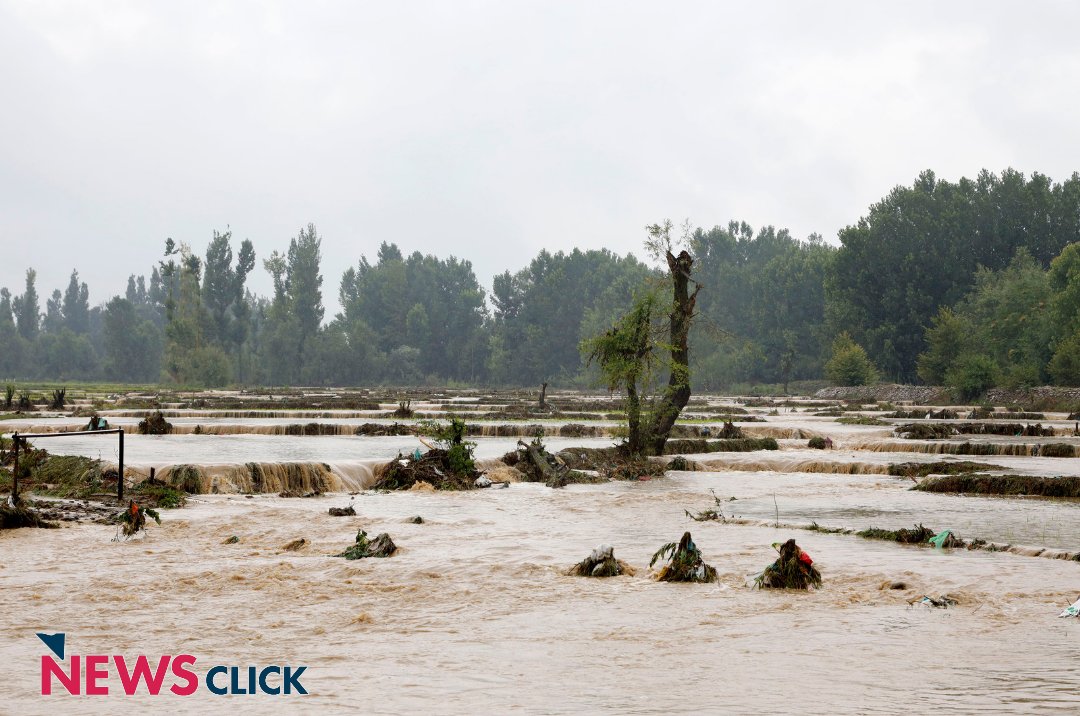 newsclickin's tweet photo. #Kashmir : Heavy rains trigger flood-like situations in Kashmir.

The flash flood water entered into many residential houses and inundated roads and agricultural fields in Kashmir.

Photos by: @kamranyousuf_

#flashflood #kashmir #kashmirrains #floods #heavyrain https://t.co/PxWz2x0LrE