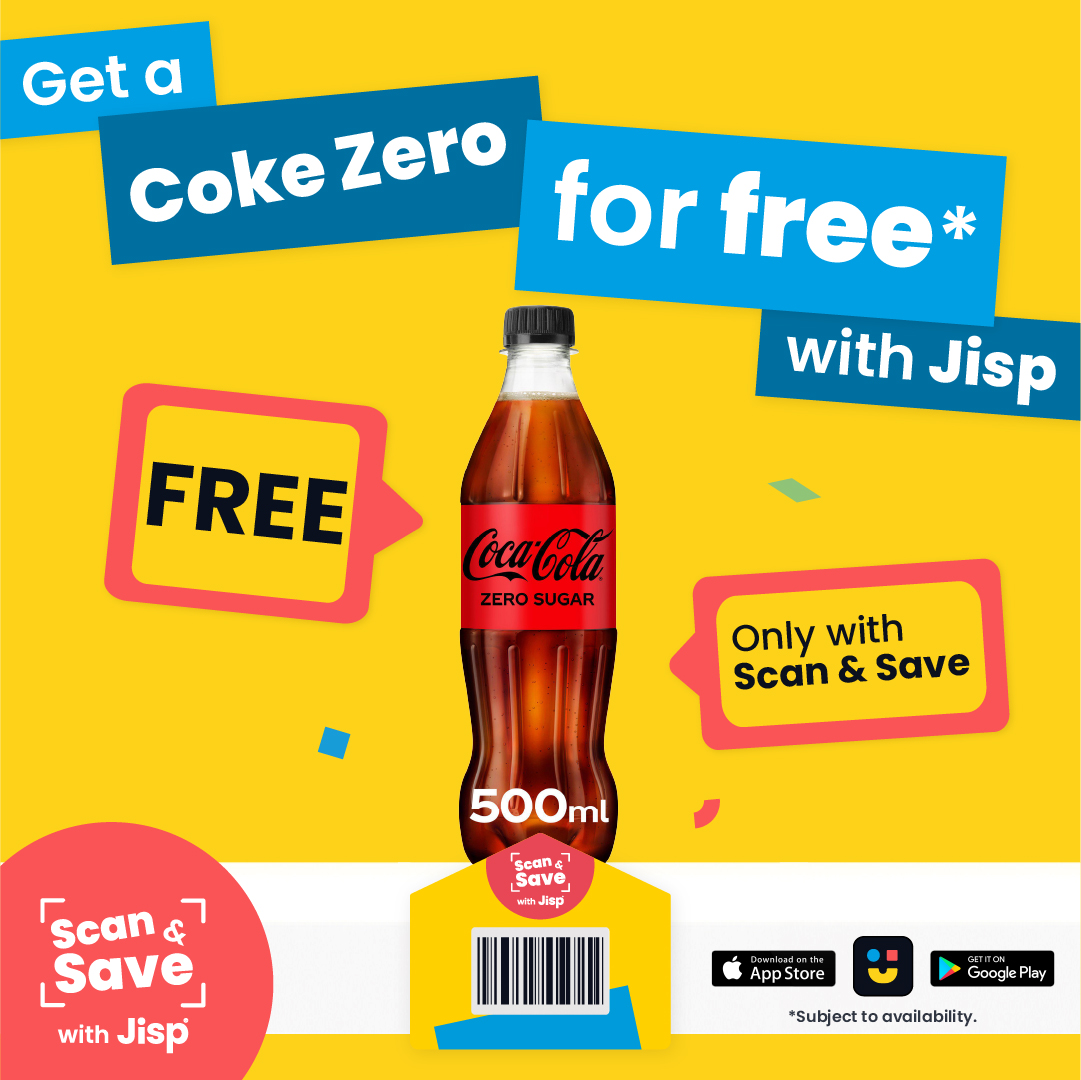 NisaExtraVQ's tweet photo. FREE* Coke Zero PMP £1.05 using vouchers on #Jisp app in-store. Limited to one per customer per day everyday. Valid until 19th July 2022. https://t.co/wnSroxKOjg