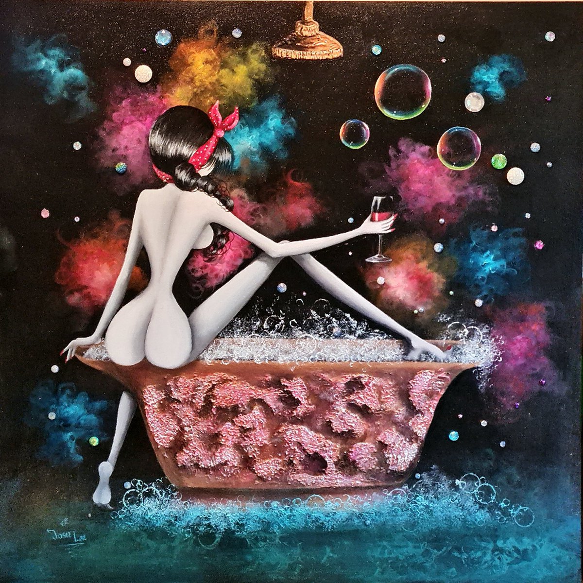 Mistress series - "Eco Mix"
24"x 24"
Acrylic and mixed media on board with resin finish and liquid glass