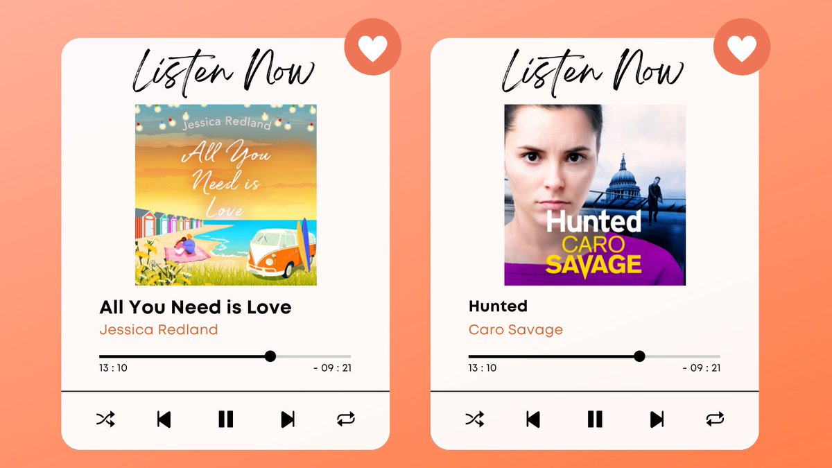 BoldwoodBooks's tweet photo. ⭐️ AUDIO DEAL ⭐️
Why not pick up an audiobook today? #AllYouNeedisLove by @JessicaRedland and #Hunted by @CaroSavageStory are on sale for £3 for today only! Download and start listening: 🎧 📚https://t.co/sHzVFNqFXO #BoldAudio https://t.co/eyjnwBlLRf