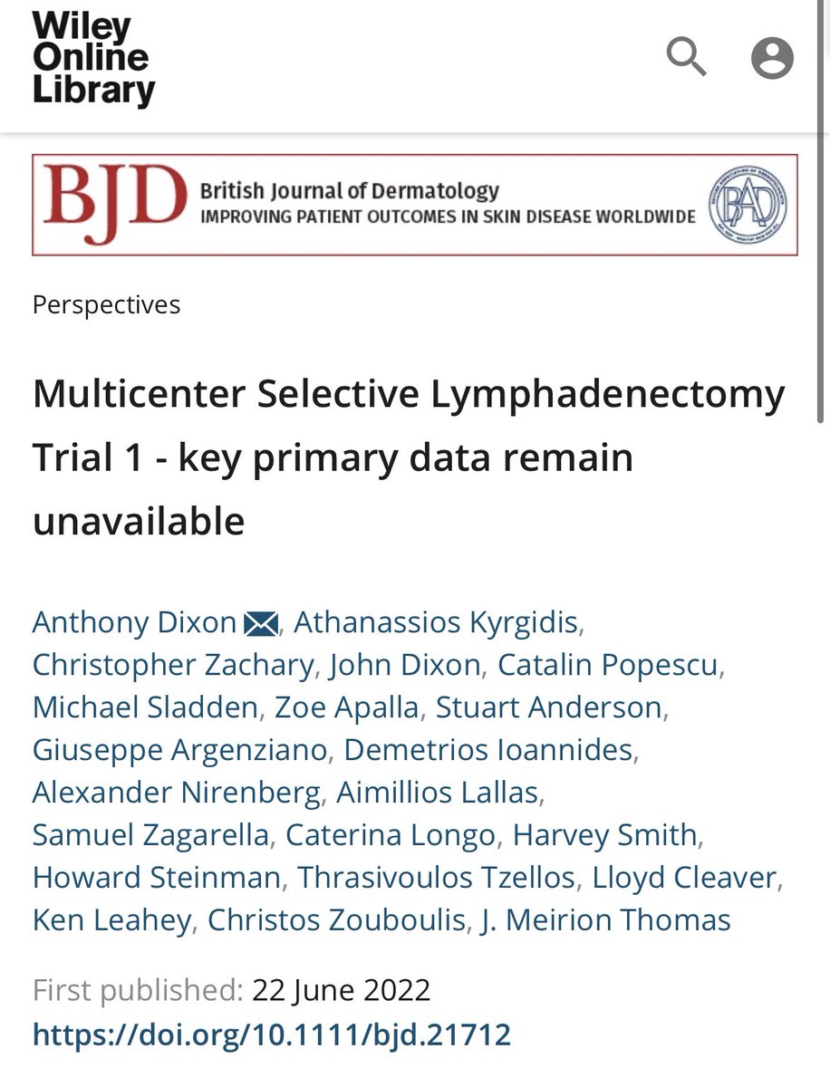 An interesting reappraisal on selective lymphadenectomy <a href="/aimlallas/">Aimilios Lallas</a> <a href="/geppiargenziano/">Giuseppe Argenziano</a> <a href="/IDS_Dermoscopy/">IDS Dermoscopy</a>