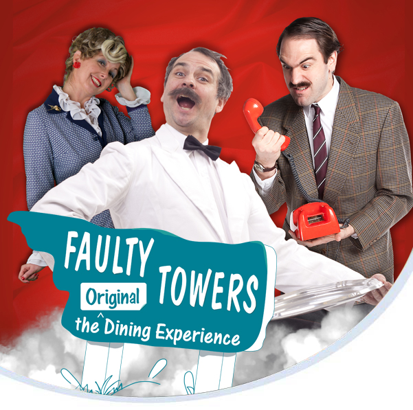 Pleasure_Beach's tweet photo. The doors open at 7pm, take your seats and watch the chaos unfold... 

The Faulty Towers Dining Experience is a 70s style three-course meal with a hilarious and unpredictable comedy experience

There are still seats left for Friday's dining extravaganza👉https://t.co/vJg7AOnq3a https://t.co/fQQDMvJqNQ