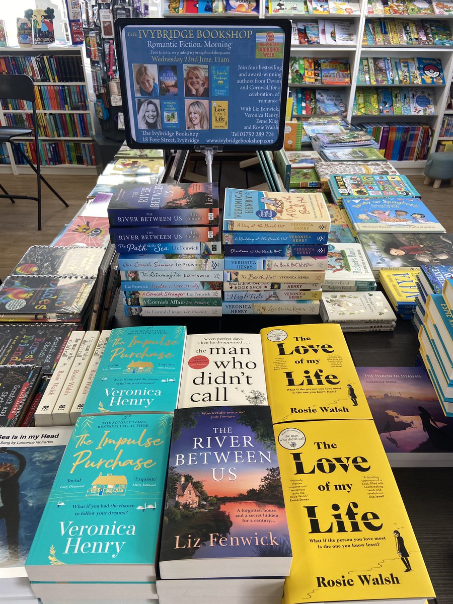 ivybridgebooks's tweet photo. Looking forward to welcoming Liz Fenwick, Veronica Henry and Rosie Walsh this morning Wed 22nd at 11am to talk Romantic Fiction. Free to join!
#indiebokshopweek 
#choosebookshops
#ivybridge https://t.co/1wb9m5nZn9